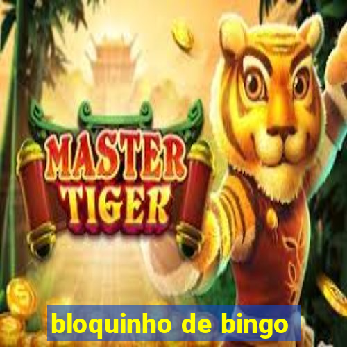 bloquinho de bingo