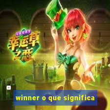 winner o que significa