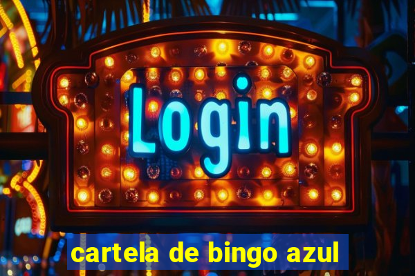 cartela de bingo azul