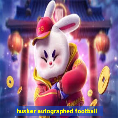 husker autographed football