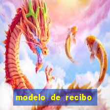 modelo de recibo de pagamento word