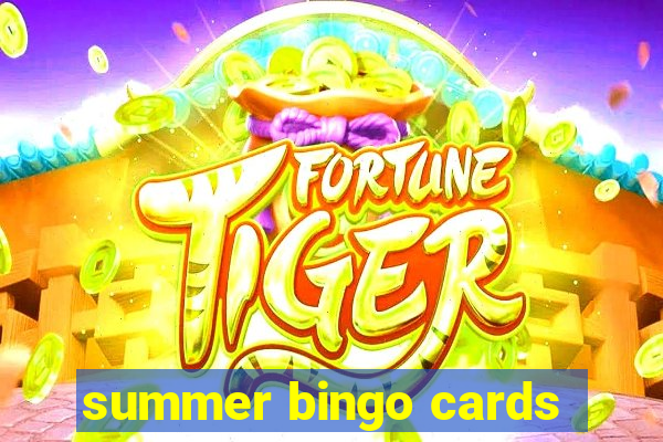 summer bingo cards