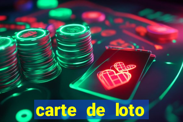 carte de loto bingo a imprimer gratuit