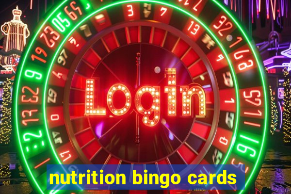 nutrition bingo cards