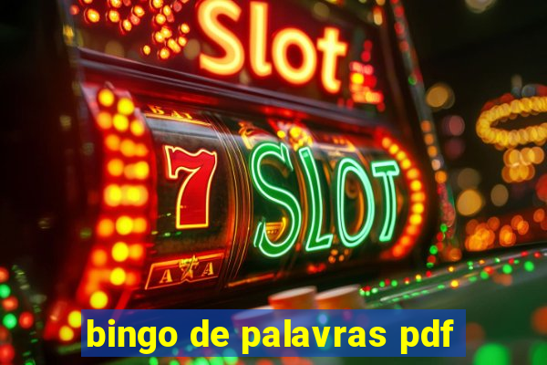 bingo de palavras pdf