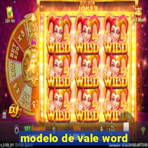 modelo de vale word