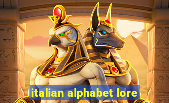 italian alphabet lore