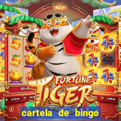 cartela de bingo para preencher