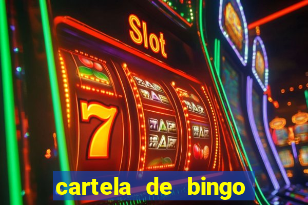 cartela de bingo para preencher