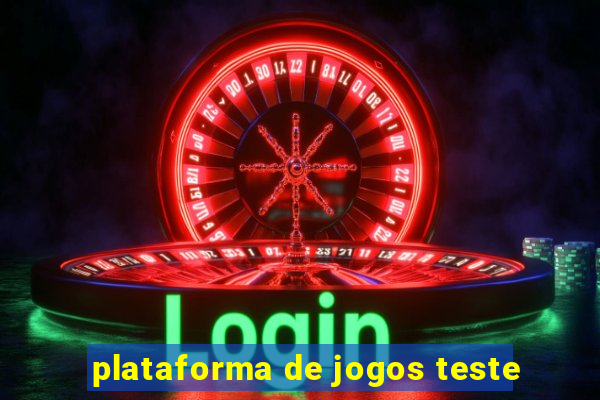 plataforma de jogos teste