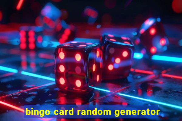 bingo card random generator