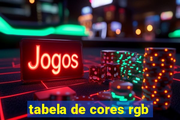 tabela de cores rgb