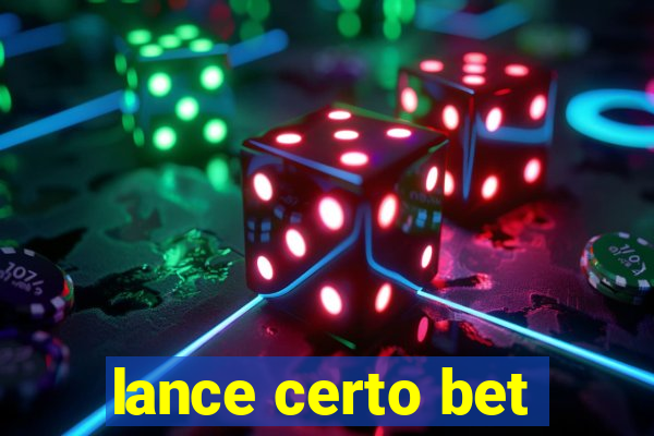 lance certo bet