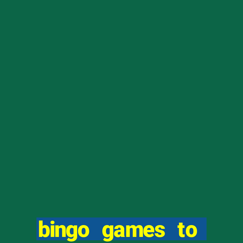 bingo games to play at home