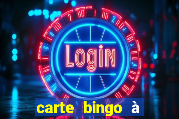 carte bingo à imprimer gratuit