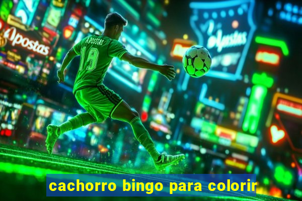 cachorro bingo para colorir