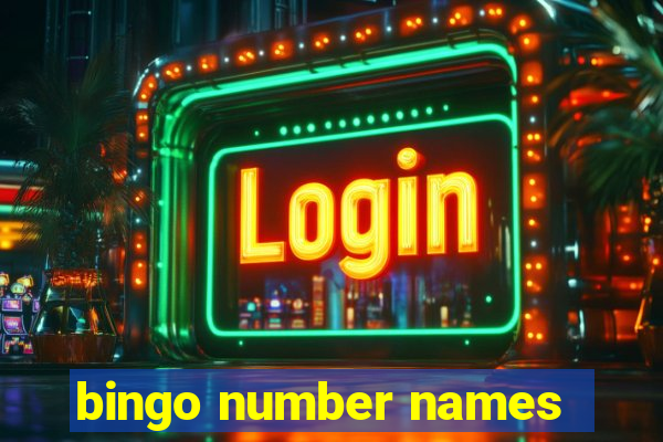 bingo number names