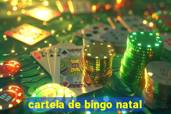 cartela de bingo natal