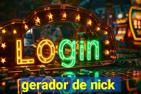 gerador de nick