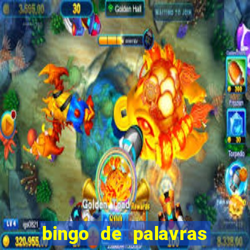 bingo de palavras 4 ano