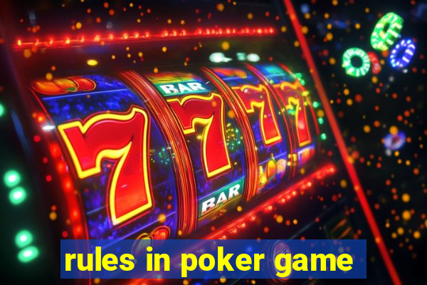 rules in poker game