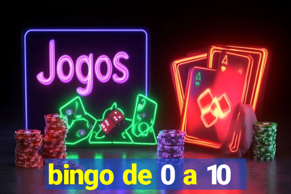 bingo de 0 a 10