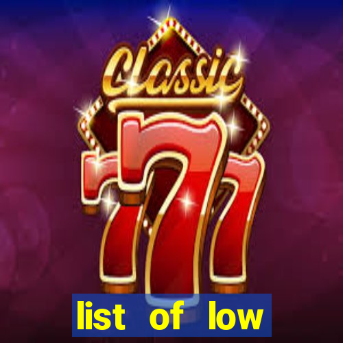 list of low variance slot machines