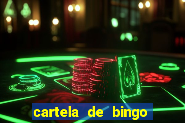 cartela de bingo cha de panela