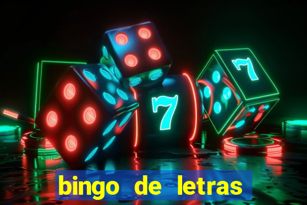 bingo de letras colorido para imprimir