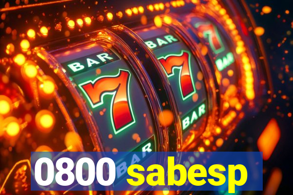 0800 sabesp