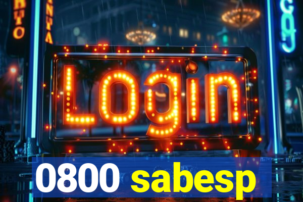 0800 sabesp