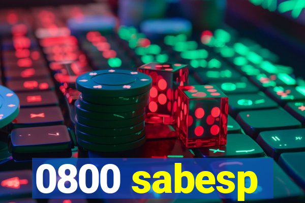 0800 sabesp