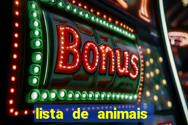 lista de animais em inglês pdf