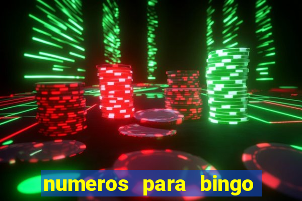 numeros para bingo de 1 a 90