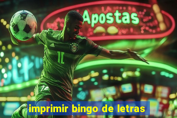 imprimir bingo de letras