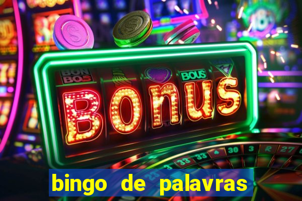 bingo de palavras colorido para imprimir